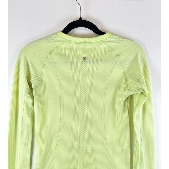 Lululemon Womens Shirt Green Swiftly Tech Long Sleeve Crew Neck Running Size 4 - Picture 9 of 10